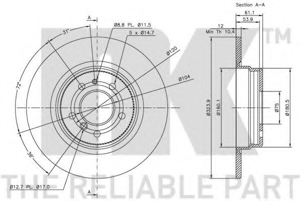 NK 201533 Brake Disc